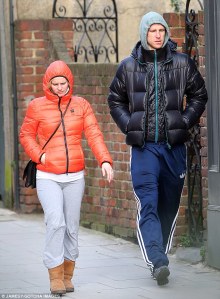 “Known as a shy retiring type, the Arsenal defender did his best to cover up on Monday afternoon as he ran errands in north London with his wife Ulrike Stange.”